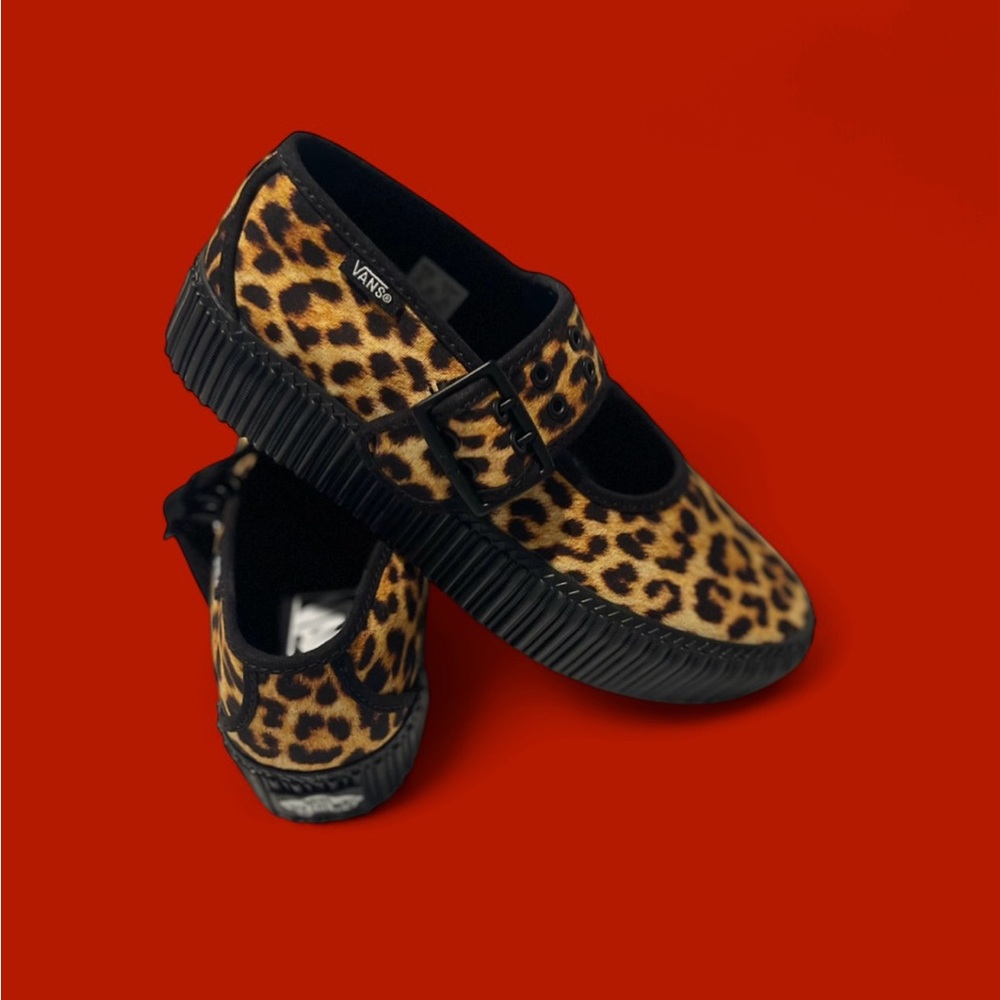 Vans Leopard Pattern Mary Jane Sneakers